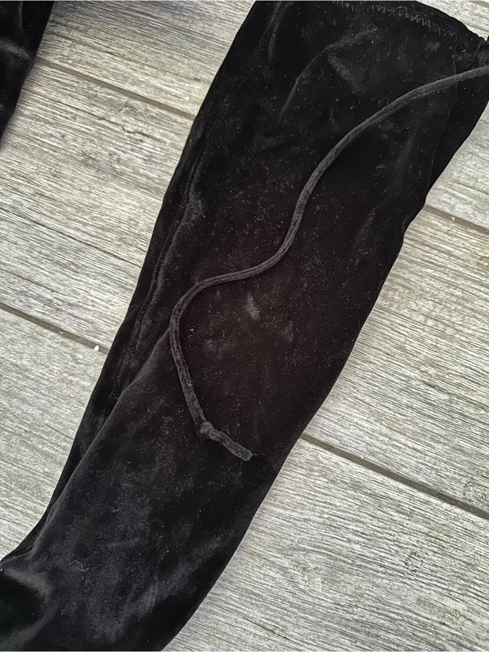 Forever 21 TG-Frog Black Over The Knee OTK Velvet Heeled Boots Size 8
